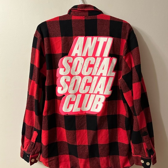 Anti social Plaid Jacket/shirt size M - Picture 3 of 3